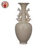 Phoenix-Weiße Vase mit Henkel/Song-Dynastie